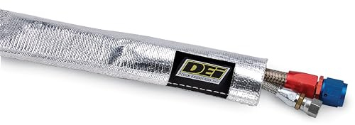 Design Engineering 010419 Heat Sheath - Aluminized Sleeving for Ultimate Heat Protection, 1 x 3' | High-Temperature Heat & Abrasion Protection for Hoses, Lines & Wires | Reflects Up to 2000°F | Made in USA
