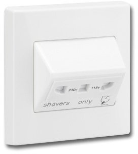 Dual Voltage Shaver Socket 1G Size