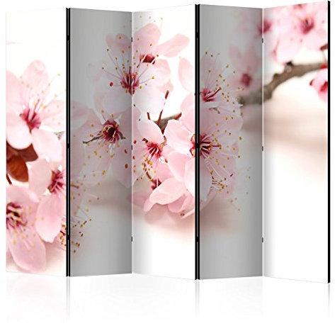 RAUMTEILER/PARAVENT B&D XXL Raumteiler Spa Zen Foto Paravent 225x172 cm beidseitig auf Vlies-Leinwand Bedruckt Trennwand Spanische Wand Sichtschutz Raumtrenner Home Office weiß Rose b-B-0151-z-c