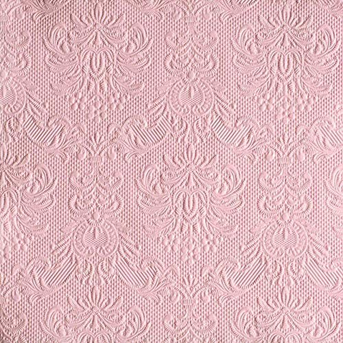 Ambiente - Servietten - Elegance - geprägt - 33x33cm - 15 Stück - Farbe: Pastel rose 1109