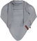KNIT FACTORY - Lola Dreieckstuch - Fein Gestrickter Damen Schal - Tuch Schal - Für Frühling und Sommer - Baumwollmix - Grau - 190x85 cm