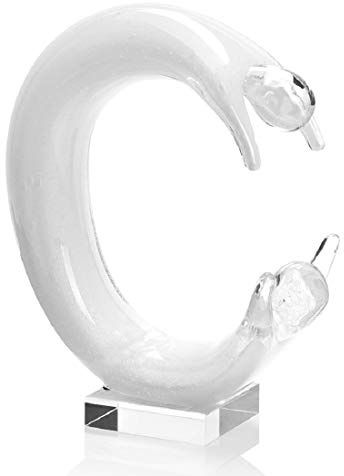 OTTAVIANI Scultura in Cristallo Colorato Il Cerchio della Vita Altezza 24 Cm