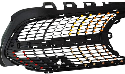 SB CarDesign Diamantgrill Folien Sticker passend für Mercedes A-Klasse W177 V177 AMG Grillaufkleber (Silber metallic)