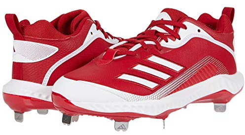 adidas Men's FV9354 Baseball Shoe, Power Red/White/White, 15