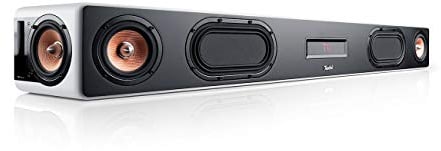 Teufel CINEBAR Ultima - Potente soundbar da 380 watt, subwoofer XXL integrato, Dynamore Ultra, Dolby Audio, Bluetooth aptX, Bassrefex, HDMI 3D ARC CEC - bianco