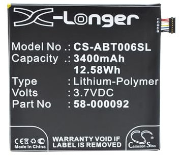 Battery For AMAZON 26S1006, B00KC6I06S, B00KC6IUO0, B00YYZCUGO, Fire HD 6,
