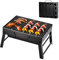 ele ELEOPTION BBQ Grill Tragbarer Gefalteter Holzkohlegrill für 2-4 Personen, 13,8 '' x 10,6 '' x 7,9 '', Campinggrill Kohlegrill für Picknick Garten Terrasse Reise Beach Barbecue
