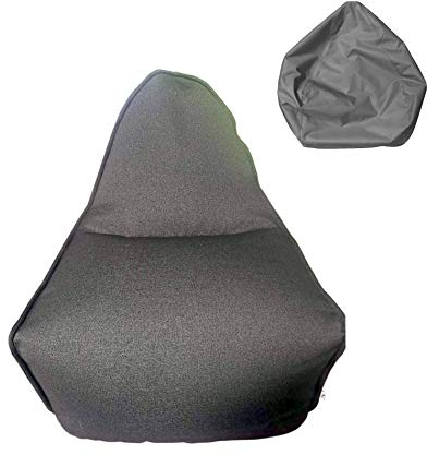Rebecca Mobili Puff Leerer Sitzsack, weicher Sessel ohne Polsterung, Grau, Polyester, Innenbereich, Für Schlafzimmer Wohnzimmer - Maße: 70 x 80 x 90 cm (HxLxB) - Art. RE6515