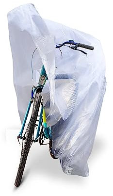 TUFFPAULIN Cycle Wrap Transparent, Universal Cycle Cover | Bicycle Cover | Extra Strong Durable | UV Resistant | 100% Waterproof Virgin | 6 Layer 3D RIB Technology, Plastic