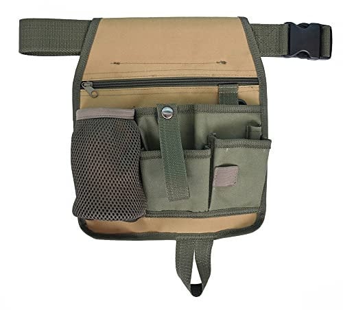 Gardening Tools Belt Bags, Oxford Cloth Garden Tool Waist Pouch with 6 Pockets & Adjustable Belt for Carpenters, Gardeners, Builders and Joiners