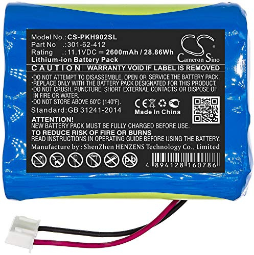TCTK Akku 2600mAh Kompatibel mit [Peaktech] P 9020, P9020A, P9021 Ersetzt 301-62-412