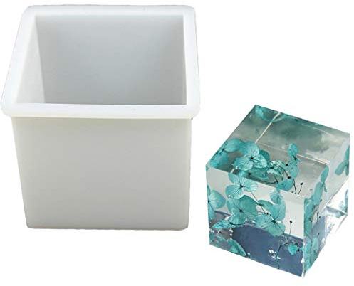GUMEI 10 cm / 4 Super Grand Cube carré Silicone Moule résine époxy coulée Fabrication de Bijoux