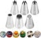 6 Pcs Piping Nozzles Large Tips for Cake Decorating,Icing Piping Tips Cake Piping Nozzles Tips Kit for Cream Rose Flower Cookie Cupcake Decorating,#1M 2A 2D 2F 6B 234