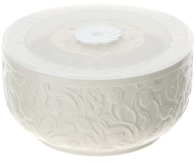 Hervit Contenitore in Porcellana con Tulipani e Coperchio Salva Freschezza Tulip - Scatola Regalo - 4 Dimensioni - Barattoli Alimenti, Microonde, Bomboniera, Regalo, Arredo Casa Cucina - Ø13x7cm