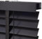 Holz Jalousie 50mm - Schwarz - 50 cm x 175 cm - Fenster und Tür Jalousie - Holz-Jalousie