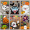 Halloween Fensterbilder für Glasfenster Halloween Fensteraufkleber Doppelseitige Aufkleber Abnehmbar für Halloween Party Fensterdekorationen