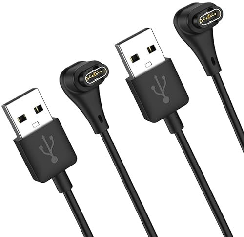 Charger Cable for Garmin Watch[2-Pack,3.3ft],Right Angle Fast Charging Cable 90°Elbow Design Compatible with Garmin Fenix 5/6/7,Forerunner 245/945,Vivoactive 3/4S/4,Venu 2/2S,Instinct 2/2S,Vivosmart 5