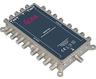 GSS 5/16 Sat Multischalter STROMLOS für Quattro & Quad LNB, Multiswitch für 1 Satelliten & 16 Teilnehmer (TV, Sat Receiver), Stromloser Matrix 4K HD Satverteiler für Antenne Satellitenschüssel