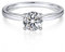 MomentWish Verlobungsring Damen, 1 Karat Solitär 925 Sterling Silber Moissainte Ringe D Farbe VVS1 Muttertagsgeschenk mit Geschenkbox Gra Zertifikat-Größe48