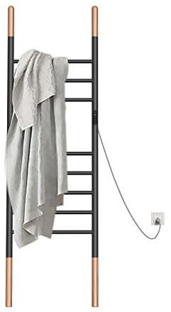 Radiador Toallero Eléctrico Calientatoallas 150X45CM Escalera De Toallas Independiente, 110W Calentador De Toallas Inteligente con Temporizador Temperatura Ajustable, Secador De Toallas