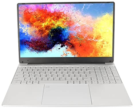 PUSOKEI Ultradünner Laptop, 15,6 Zoll HD IPS Display, J4125 Quad Prozessor, 8 GB LPDDR4, UHD Grafik, Webcam, Dualband WLAN, BT, Tastatur mit Hintergrundbeleuchtung, Windows 11,