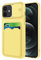 Wousunly Compatible avec Coque iPhone 12 Mini Antichoc avec Porte Carte, Etui iPhone 12 Mini Silicone avec Protection Cache Camera Coulissant Coque de Telephone Ultra Fine Housse (Jaune)