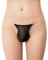 FEESHOW Homme G-String Ficelle Transparent Sissy T-Back Lingerie sous-vêtements De Nuit Bikini Slip Bulge Pouch Coquine Briefs Underwear Noir One Size