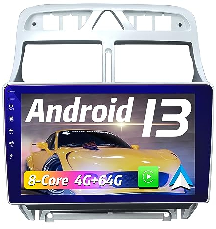 para Peugeot 307 307CC 307SW (2002-2013) Radio, Android 13 GPS Navigation Stereo para Peugeot 307 9 Pantalla táctil BLU-Ray, Android 13 Octa-Core 64 GB ROM 4 GB