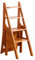 Solid Wood Folding Library Ladder Chair Step Ladders Step Chair Foldable 4-Step Stool Dual Purpose Stepladders 4-Step Climb Step Display Stand Flower Stand for Storage and Decoration