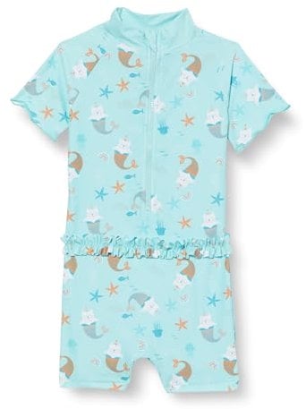Playshoes UV-Schutz Einteiler Unisex Kinder Badeanzug Schwimmanzug Badebekleidung, Einhornmeerkatze, 98/104