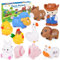 HappyKidsClub Montessori Spielzeug ab 1-3 Jahre, 10 trennbaren Tierfiguren Bauernhof Tier-Set mit Zahlen (1-10) & Punkten – Motorikspielzeug für Kleinkinder | Lernspielzeug Geschenkidee
