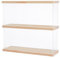SUPERFINDINGS Acrylic Display Case 2 Tiers Display Shelf Case for Funko Pop Figures Wood Showcase Storage Box for Collections Display Holder, 39.5x9.7x27.45cm
