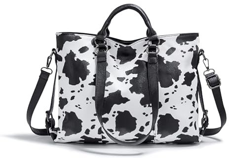 Aileese Tote Handtaschen für Damen, Retro, weiches Leder, Hobo-Geldbörsen, modisch, Crossbody, große Schultertaschen, Style 3 Schwarz, 13.5 inch