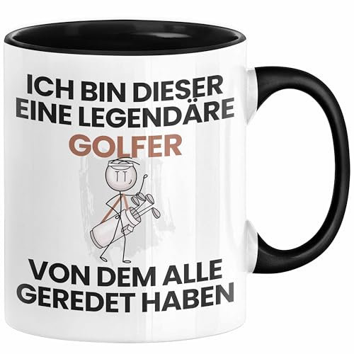 Golfer Geschenk Tasse Lustige Geschenkidee Geburtstag für Golfer Ich Bin Dieser Legendäre Golfer Von Dem Alle Geredet Haben Kaffee-Becher (Schwarz)