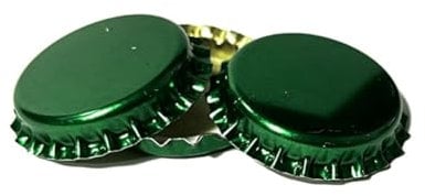 Firmadigaranzia srl Tappo Corona 29 mm Colore Verde bidule Basso - Tappo per Bottiglie da Birra e Vino Modello Corona Classico da 29 mm per Birra Artigianale e Professionale