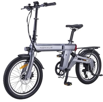 nakxus 20F220 E-Bike, Elektrofahrrad 20'' Drehmomentsensor, Magnesiumlegierung Ultraleichtes E-Bike mit 36V 12.8Ah Lithium Akku für große Reichweite bis zu 100KM, EU-konformes Klapprad mit App