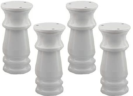 Möbelbeine, verstellbares Möbelbein, Aluminium-Metall-Tischbein, Ersatz-Schrankfüße, Sofa-Couch-Bein, weiß, 4 Stück (15 cm)