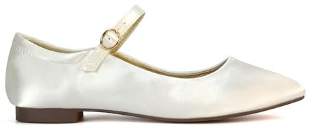 ESSEX GLAM Womens Mary Jane Ballet Shoes Ladies Flats Buckle Strap Square Toe Red Patent Dolly Pumps Size 5