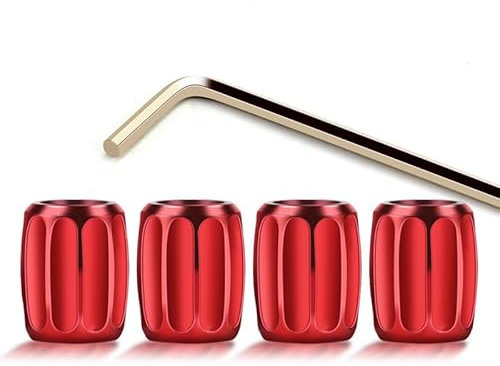 YMYQF 4 × Edelstahl Autoreifen Ventilkappen für Jaguar XE 300 Sport SV Project 8 x760 SV XFL XFR XJ, Wasserdicht Auslaufschutz Gummidichtung Luftventilkappen, Auto Zubehör Dekoration,D