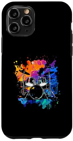 Batterie Instrument coloré Batterie de groupe Musique Coque pour iPhone 11 Pro