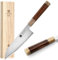 XINZUO 18,3cm Cuchillo Santoku de Cocina Acero en Polvo Japonés ZDP-189 -Profesional Afilado Acero Inoxidable Cuchillo para Verduras -Mango de Desert Ironwood -con Caja de Regalo de Madera de Tung