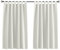 Tenger Home Gardinenschals Verdunkelungsvorhang Kurz Küchefenster Vorhang Gardinen Blickdicht Schlafzimmer mit Schlaufen, 1 Stück (Weiß, B 120 x H 120 cm)