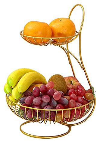 Coupe de fruits Corbeille de fruits Panier à fruits à 2 niveaux, bol à fruits, organisateur de légumes, comptoir de cuisine, support de rangement de collations, support de bureau, petits bols à fruits