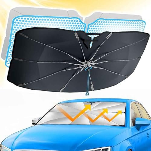LZQbld Parasol Coche Delantero Plegable para KIA Niro 2019, Portátil Parasoles Delanteros para Coches Parasol Retráctil Coche Delantero,L-125 * 65