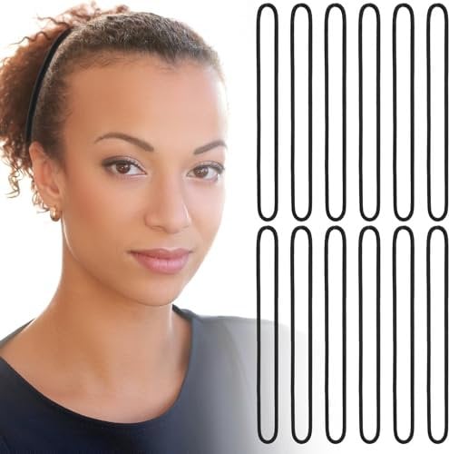 Tucnoeu 50 Stück Haargummi Groß Elastische Extra Lange XXL Haargummis Schwarz Big Zopfgummis Damen Hair Ties für Dickes und Lockiges Haar