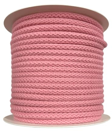 VERDEZZA, Corda tricotin MM6 x 25 METRI, per scritte personalizzate, lavori uncinetto, fai da te (Rosa 18)
