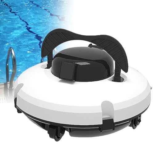 El mejor robot limpiafondos para piscinas grandes con carga automática y carga rápida: aspiradora inalámbrica para piscinas con funcionamiento silencioso.