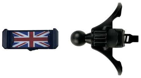 MCOAORN Mini Cooper R50/R52/R53, Soporte De Ventilación De Aire Redondo Para iPhone Y Smartphone, Manija Manos Free Union Jack