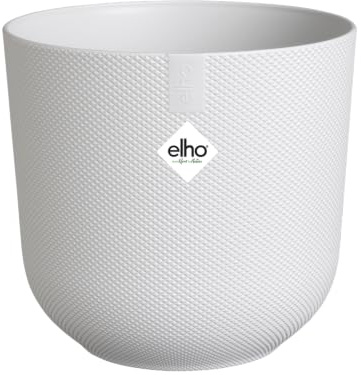 elho Jazz rund mini 11cm Blumentopf - Seidenweiß | Ø 11.1 x H 10.3 cm | Für den Innenbereich geeignet | 100% recycelter Kunststoff