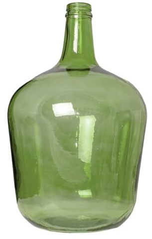 Cosecha Privada Cok Garrafa Vidrio Transparente - Damajuna - Estilo Apple Botijo transparente de colores. (Verde, 4 L)